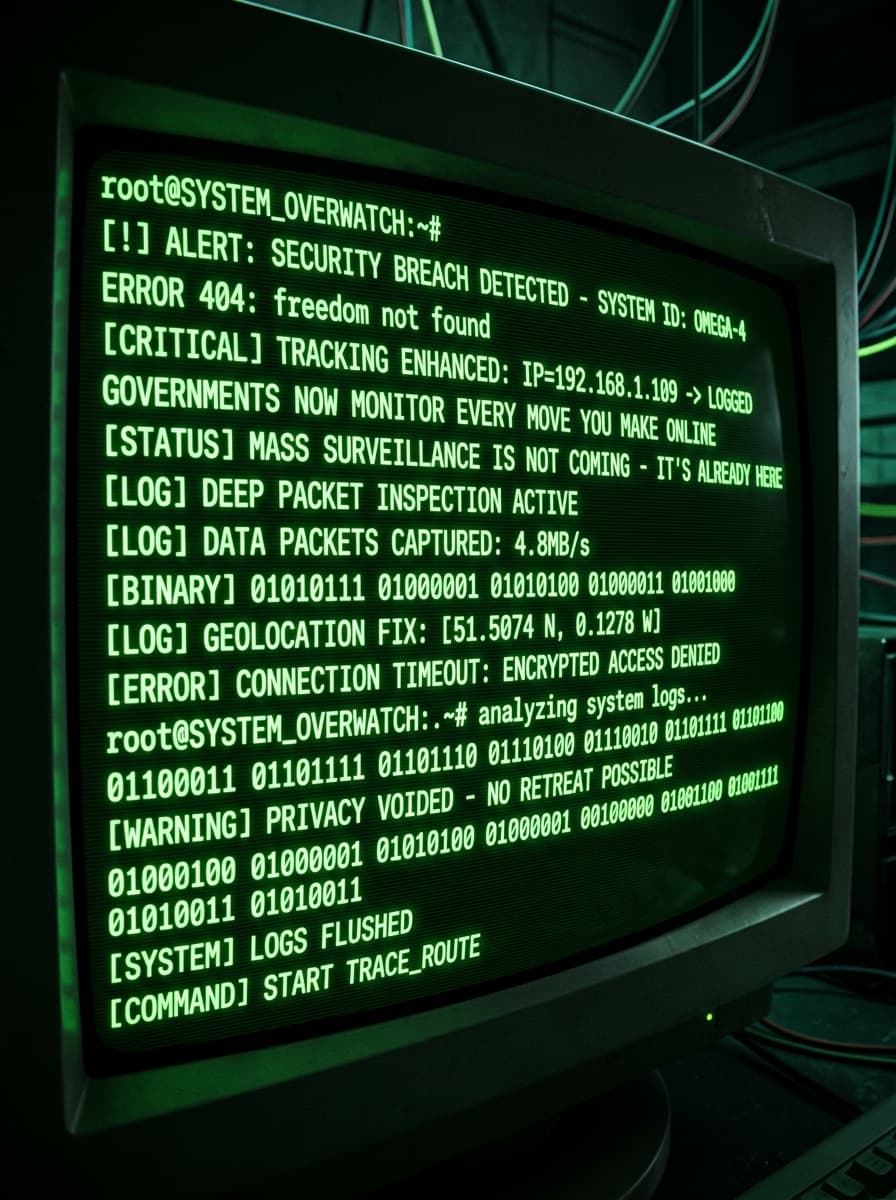 Terminal error screen